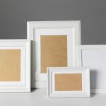 Blank photo frame on the table