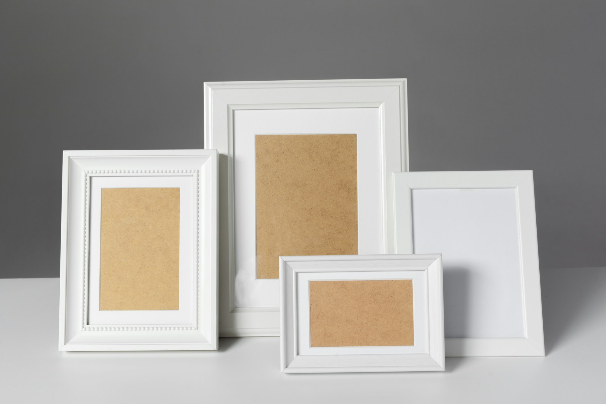 Blank photo frame on the table